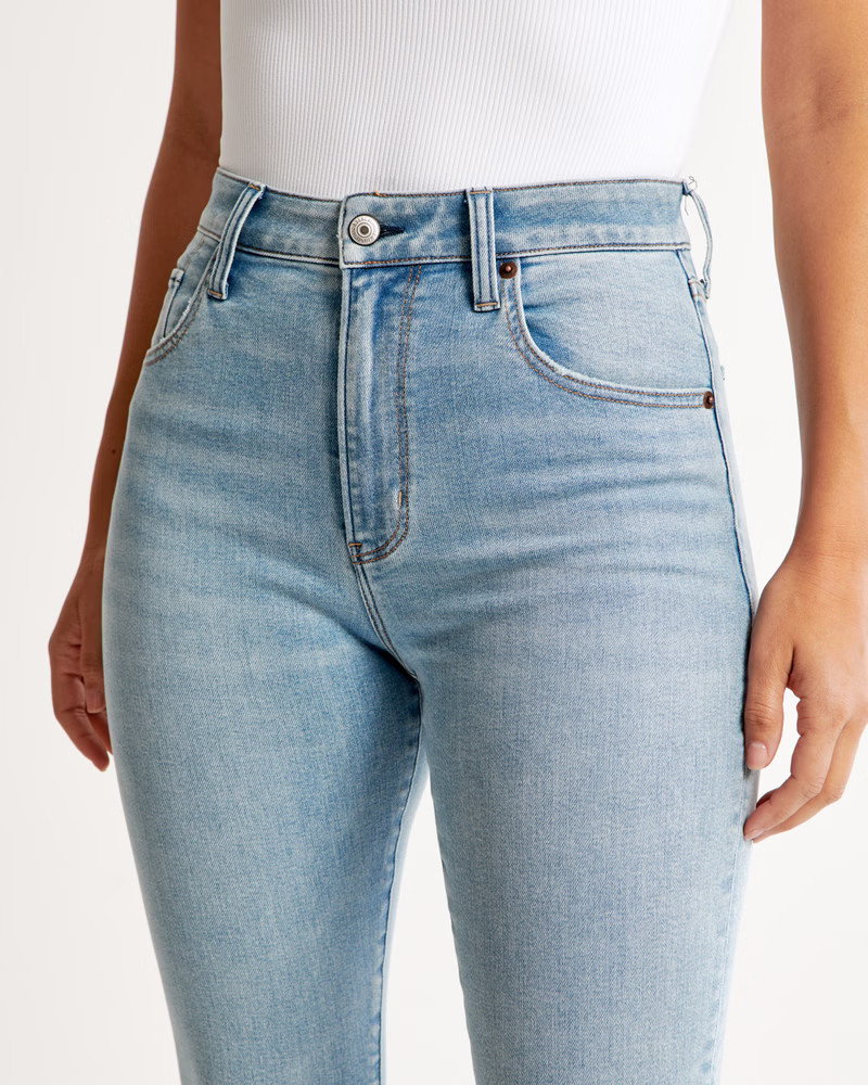Women's Curve Love High Rise Super Skinny Ankle Jean | Women's Bottoms | Abercrombie.com | Abercrombie & Fitch (US)