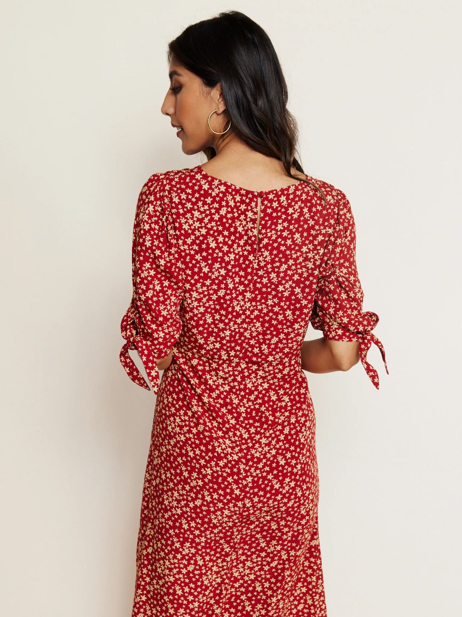 Simone Tie-Sleeve Midi Dress | ABLE Clothing