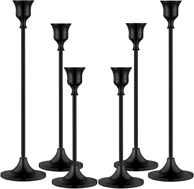 Metal Candle Holders for Candlesticks Taper Candlestick Holders Set Vintage Decorative Centerpiec... | Amazon (US)