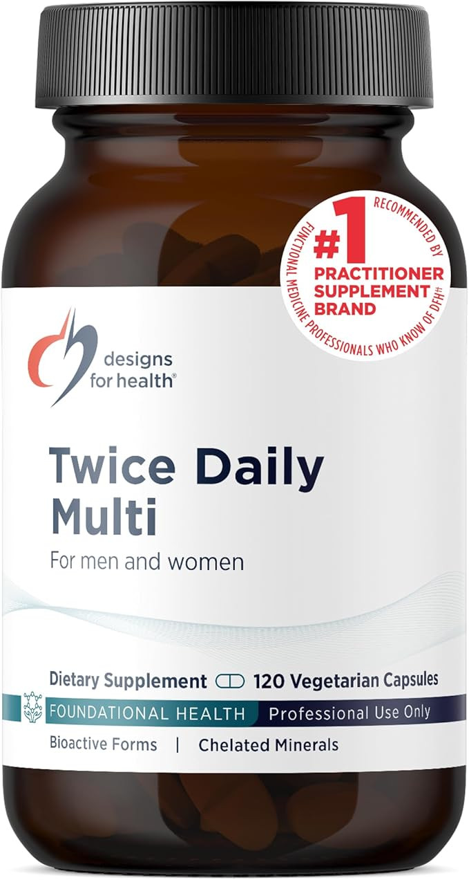 Designs for Health Twice Daily Multi - Iron-Free Adult Multivitamin Supplement (120 Capsules) | Amazon (CA)