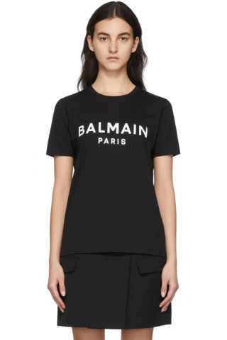 Black & White Printed Logo T-Shirt | SSENSE