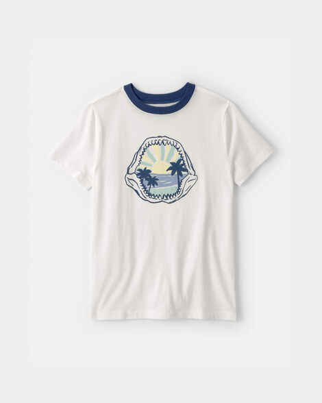 Kids Shark Fossil Graphic Tee - Ivory | Carter's Inc