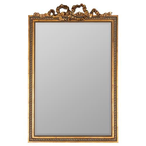 Ulysses French Country Antique Gold Beveled Frame Wall Mirror - Large | Kathy Kuo Home