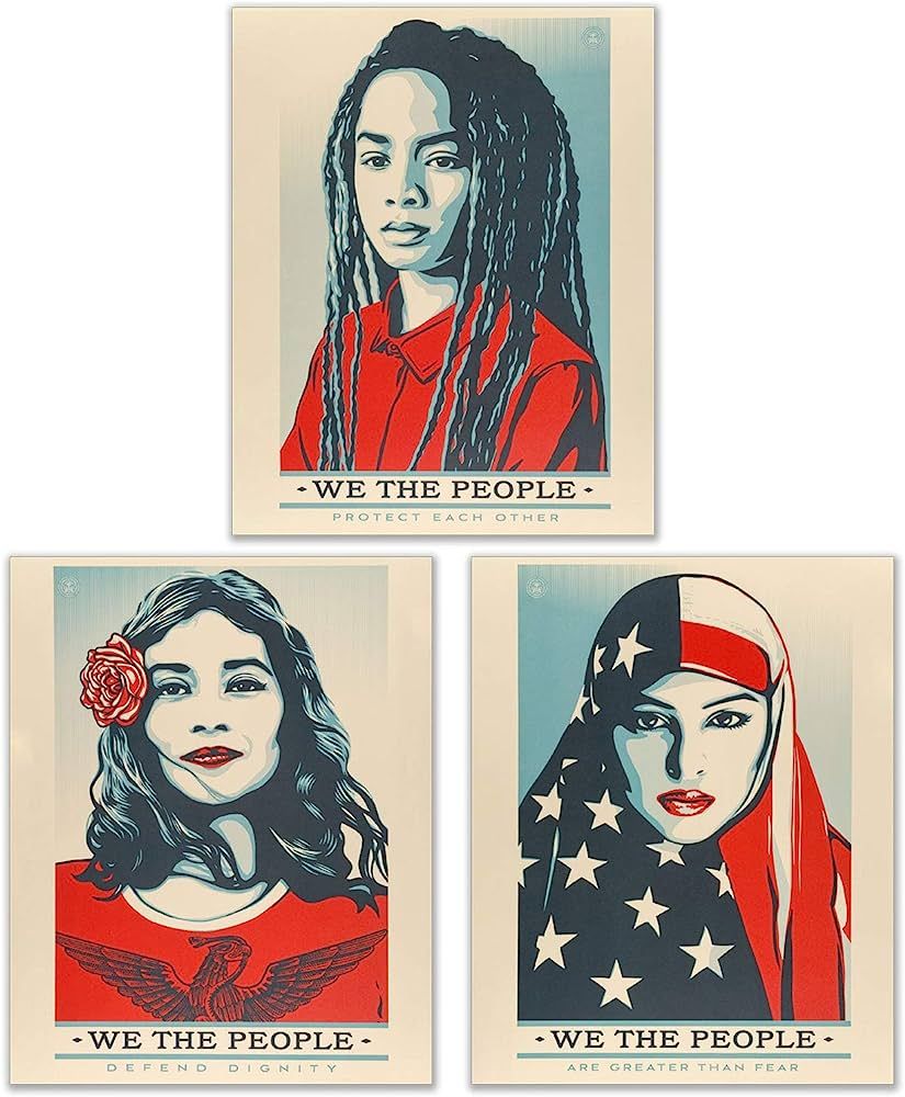 Shepard Fairey Prints - Set of 3 (8 inches x 10 inches) We the People Photos | Amazon (US)