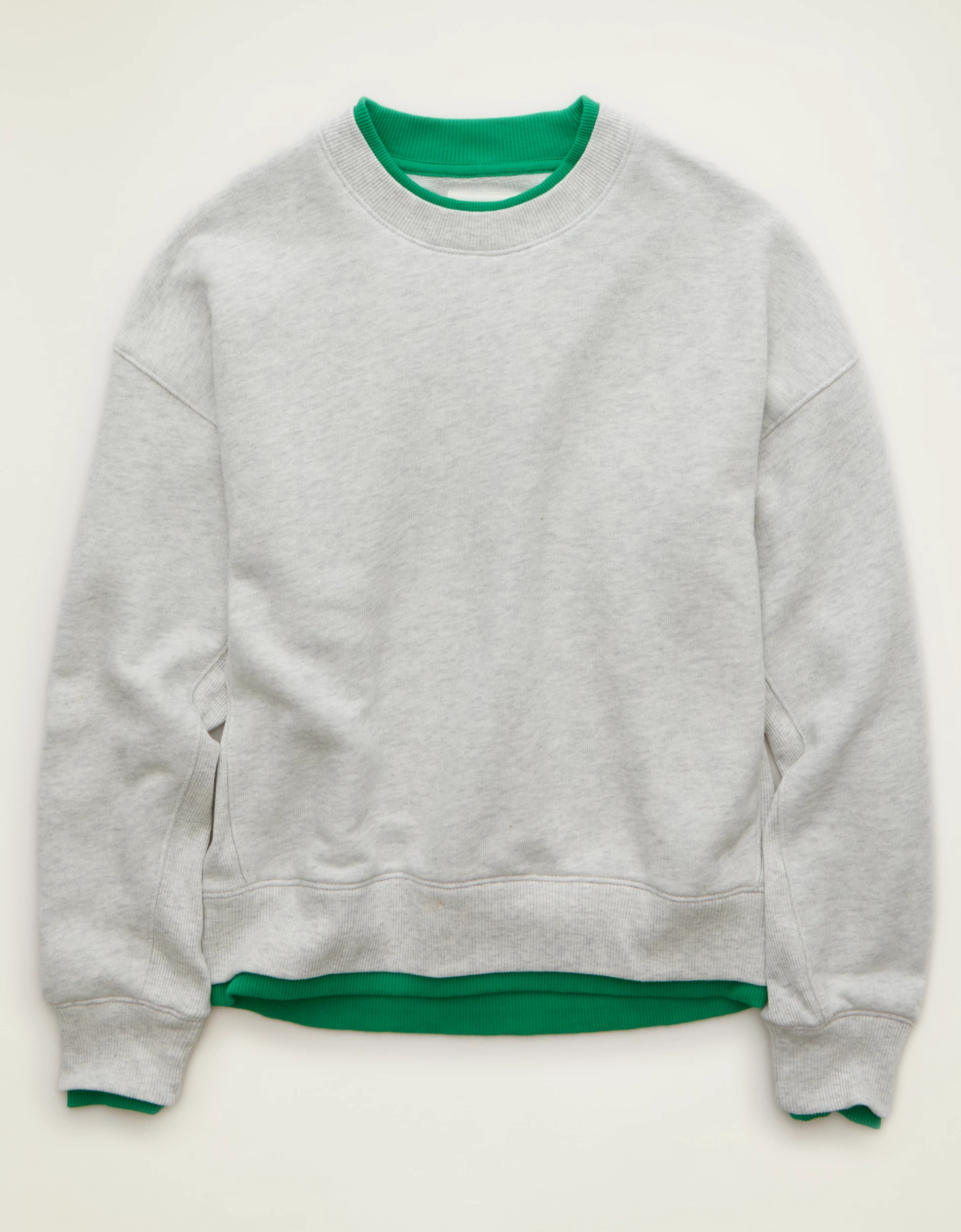 AE Twice As Nice Crew Neck Sweatshirt | American Eagle Outfitters (US & CA)