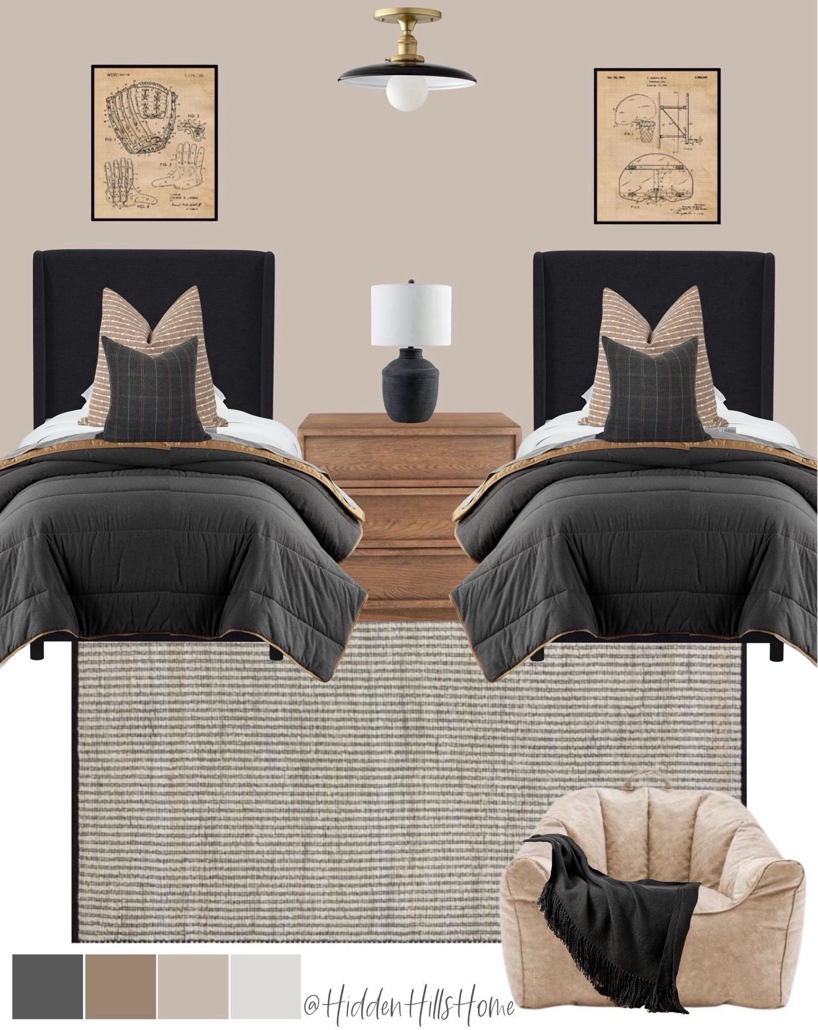 Boys bedroom decor, shared boys room decor mood board, masculine boys room design, shared sibling bedroom, twin boys bedroom decor ideas #boysbedroom

#LTKHome #LTKSaleAlert #LTKKids