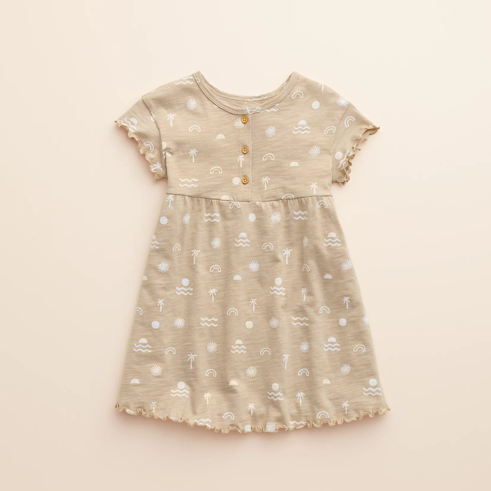 Baby & Toddler Girl Little Co. by Lauren Conrad Organic Lettuce-Edge Henley Dress | Kohls | Kohl's