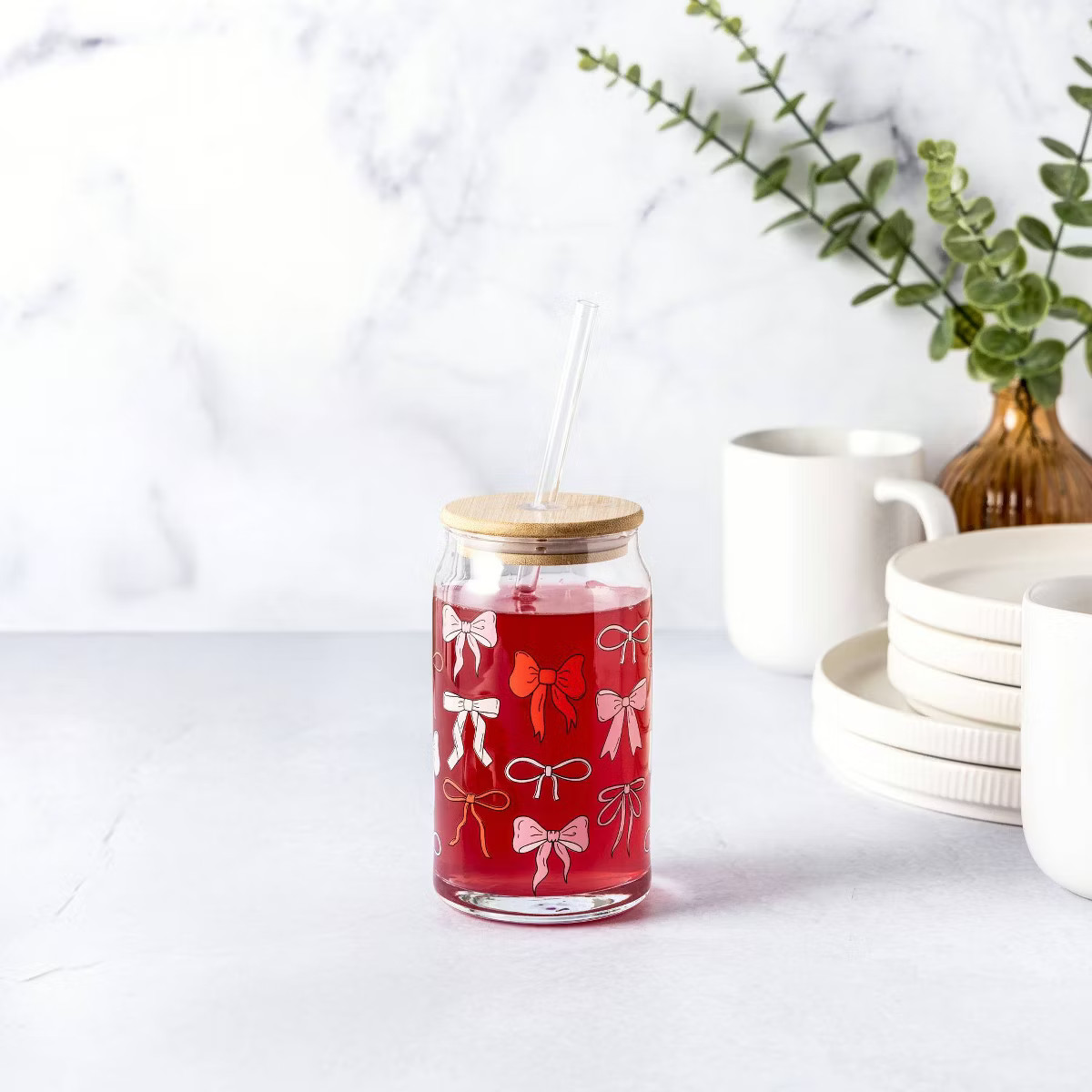 Manna 15oz Glass Bows Tumbler | Target