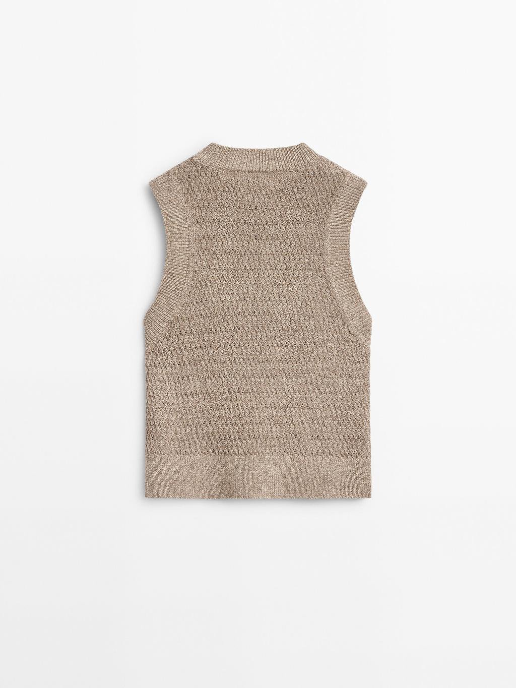 Knit halter top | Massimo Dutti US
