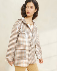 Misty Brown Gingham Rain Jacket | Loeffler Randall
