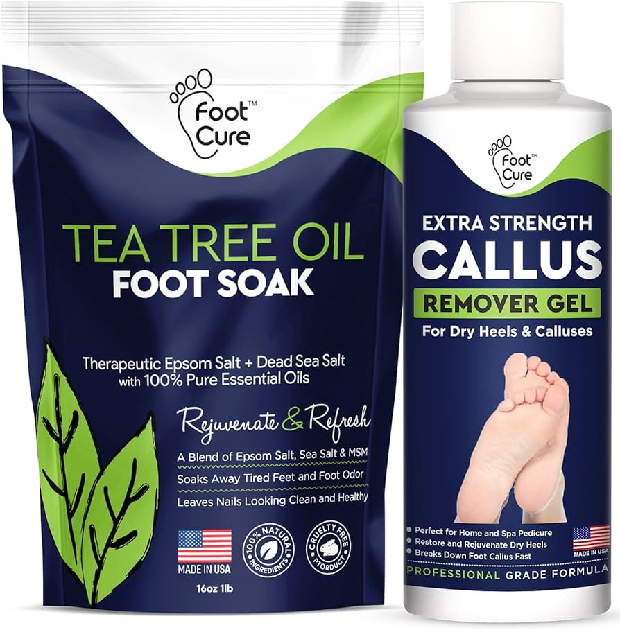 Tea Tree Foot Soak &amp; Callus Remover Gel Kit - Extra Strength Callus Remover Gel &amp; Foot Soak With ... | Amazon (US)