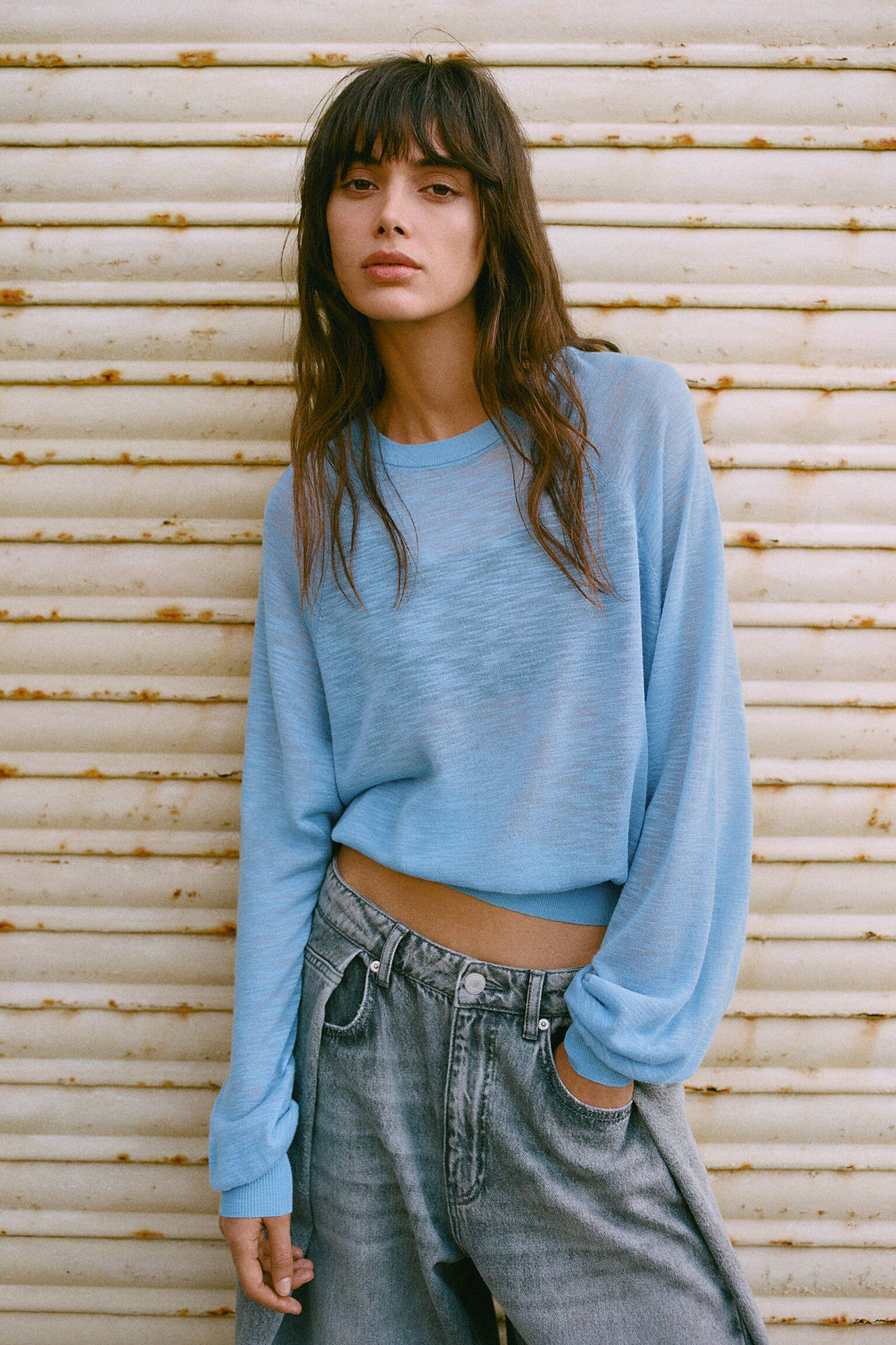 Light knit jumper - Pull&Bear United Kingdom | PULL and BEAR UK