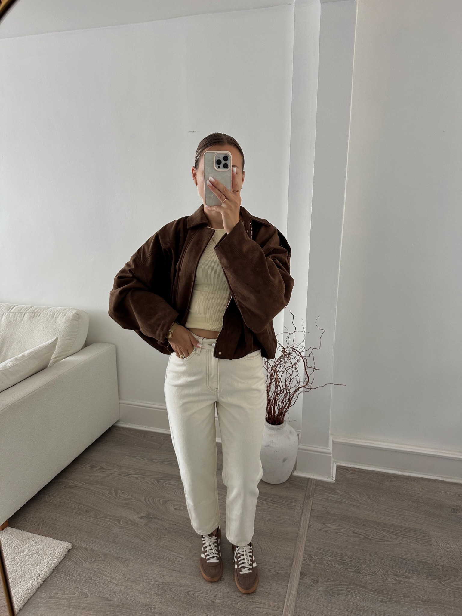 Neutral fall outfit styling the viral ZARA suede jacket 

#LTKeurope #LTKautumn #LTKuk