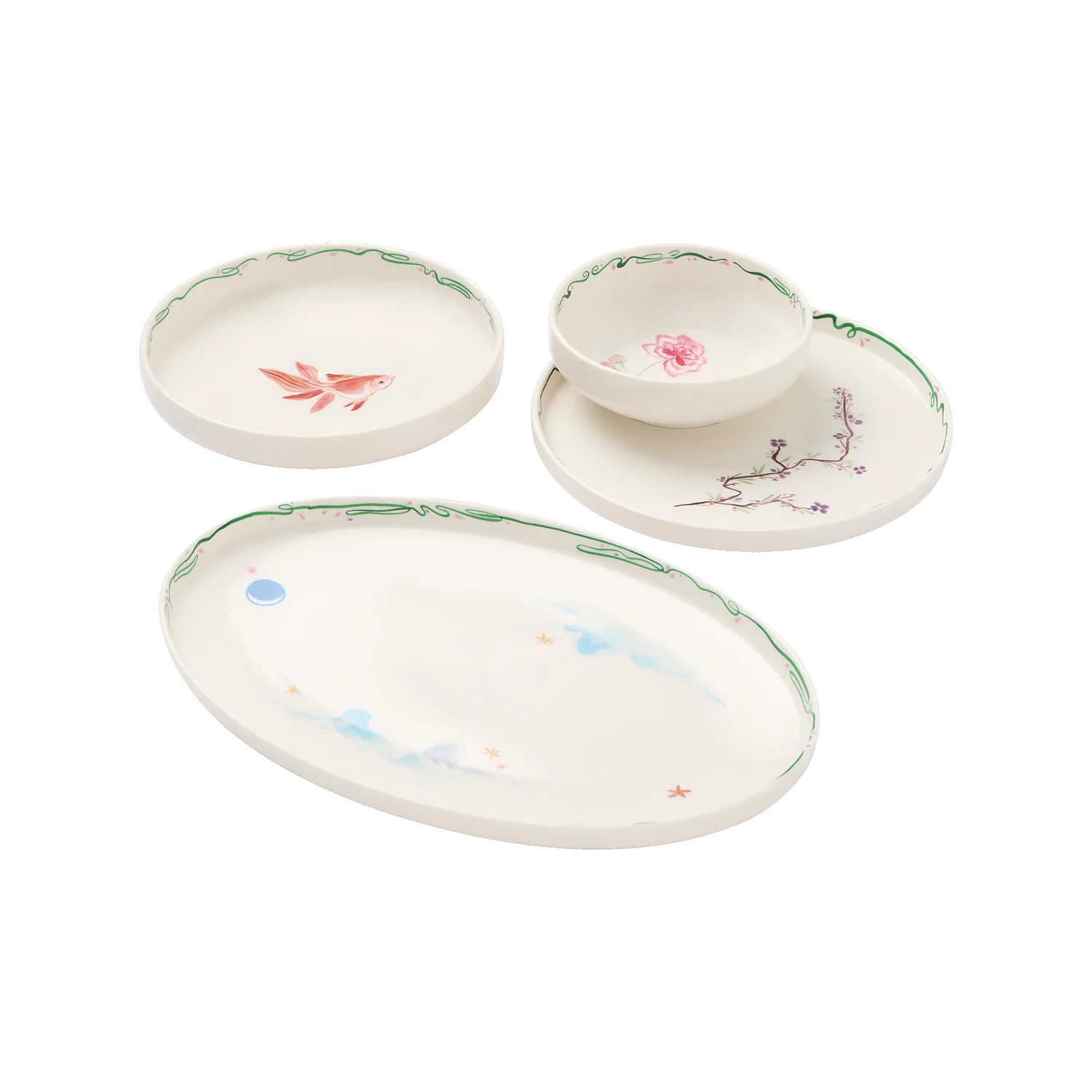 Watercolour Dining Set | In The Roundhouse