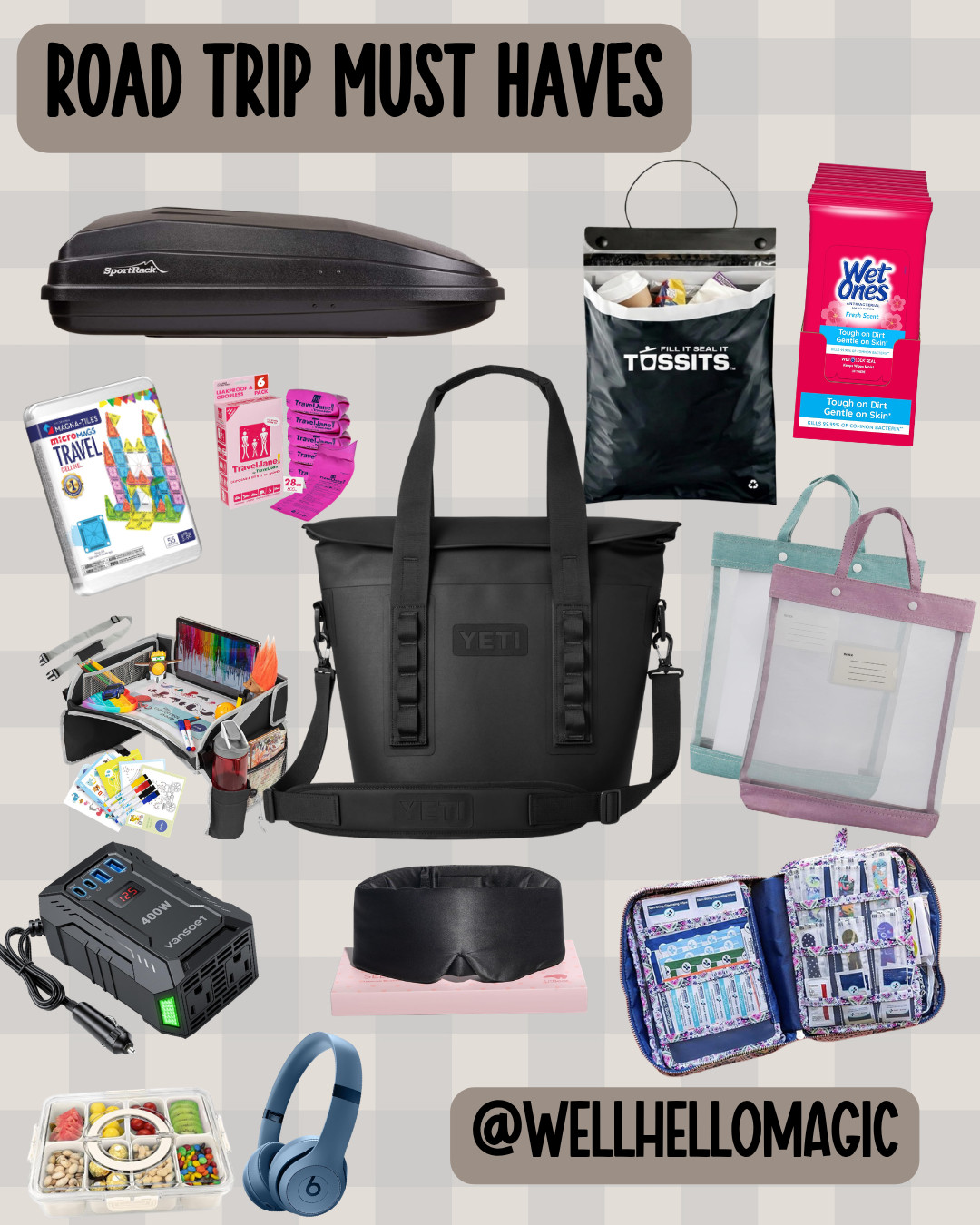 Let’s take the scenic route with this road trip set perfect for a road trip. Featuring toys for the little ones, portable restrooms, portable power banks, tablet holders, and multiple storage units to always be ready on the road. Hope you're ready because we’re taking a road trip! @WellHelloMagic @WellHelloCookie @SignGypsiesLehighValley 🛣️🚗🗺️
 

 