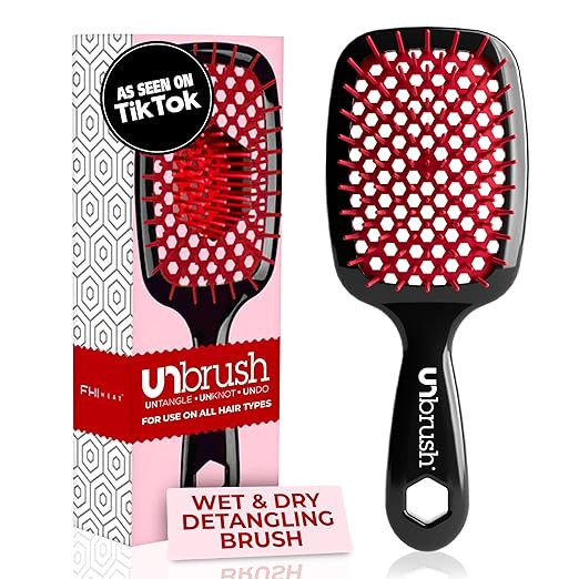 FHI Heat UNbrush Detangling Brush for Pain-Free Brushing on All Wet or Dry Hair Types — Durable... | Amazon (US)