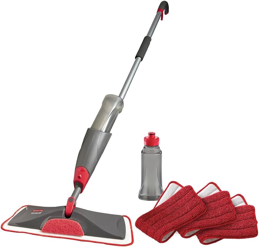 Rubbermaid Microfiber Reveal Spray Mop Floor Cleaning Kit with 3 Microfiber Wet Pads, 1 Solution ... | Amazon (US)