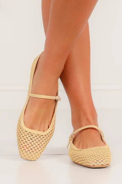 Dolce Vita Reyes Lt Natural Raffia Flats | The Willow Tree