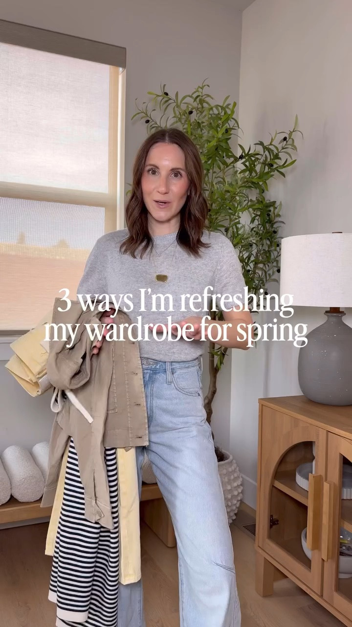 3 ways to easily refresh your wardrobe this spring!🌸 

#outfitgrids #springstyle #styleover30 outfit ideas, outfit inspo, spring style, evereve