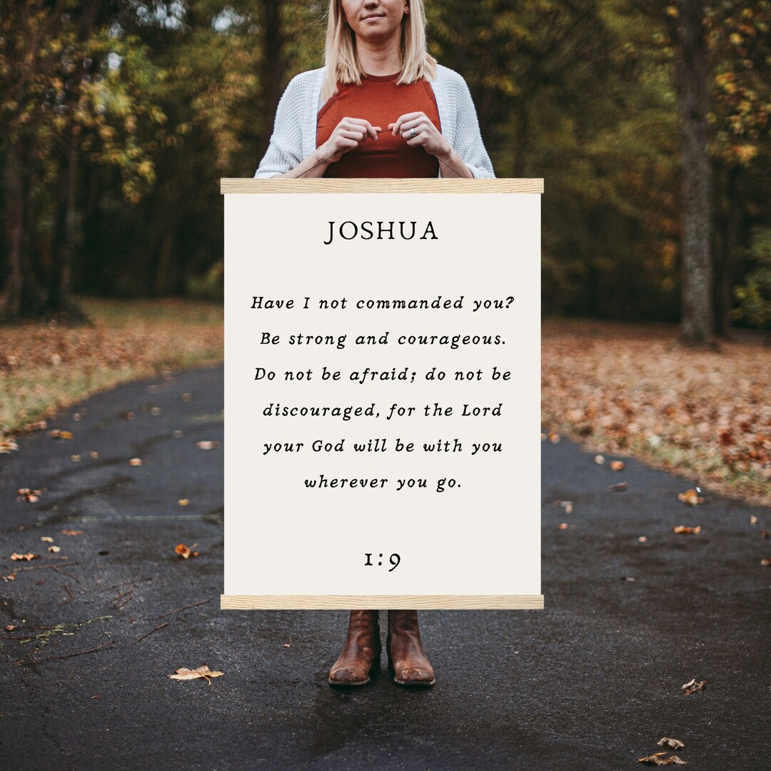 Customizable Bible Verse Poster Personalized Bible Gift for Mom Wedding Bible Verse Joshua 1 9 Si... | Etsy (US)
