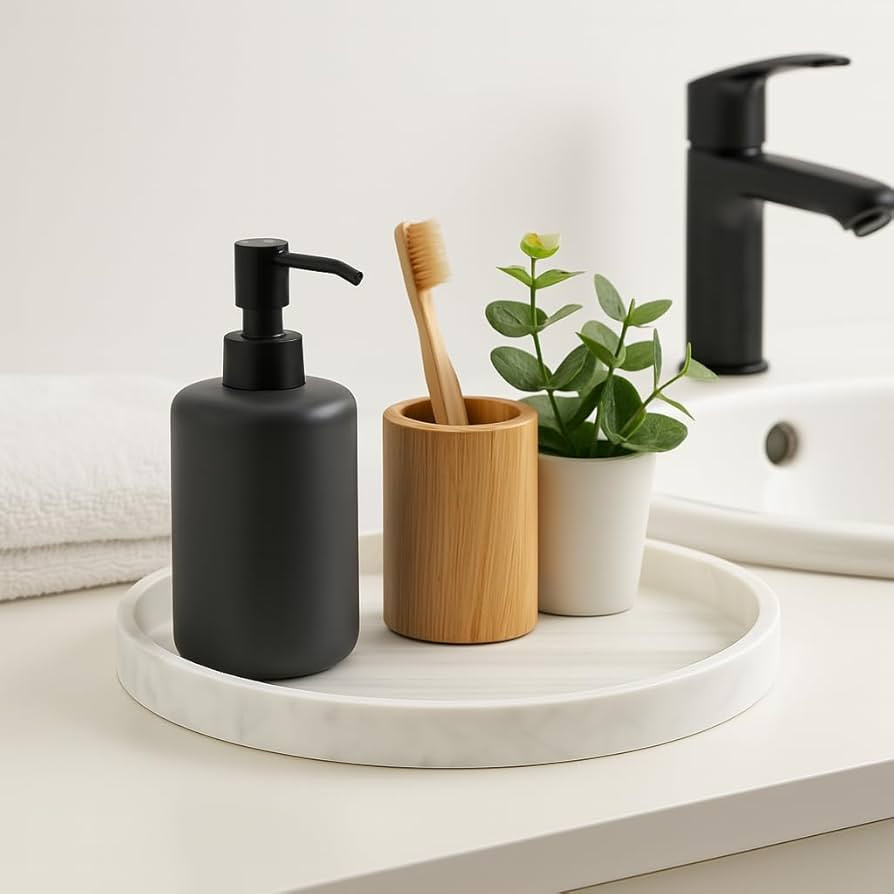 Amazon.com: Orbicular Faux Marble Look Silicone Storage Tray Jewelry,Cosmetics,Rings for Bathroom... | Amazon (US)