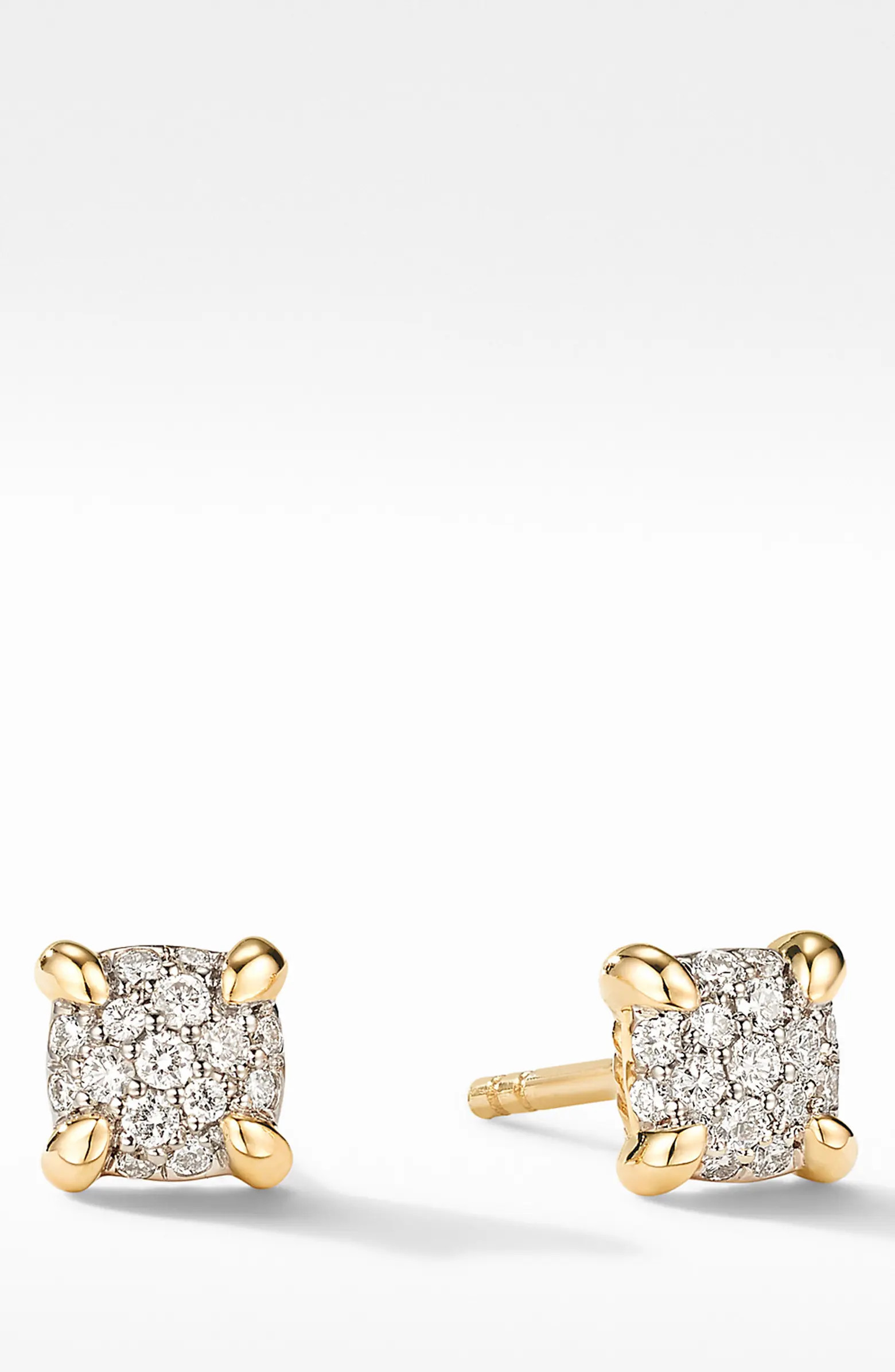 David Yurman Petite Chatelaine® 18K Gold & Diamond Stud Earrings | Nordstrom | Nordstrom