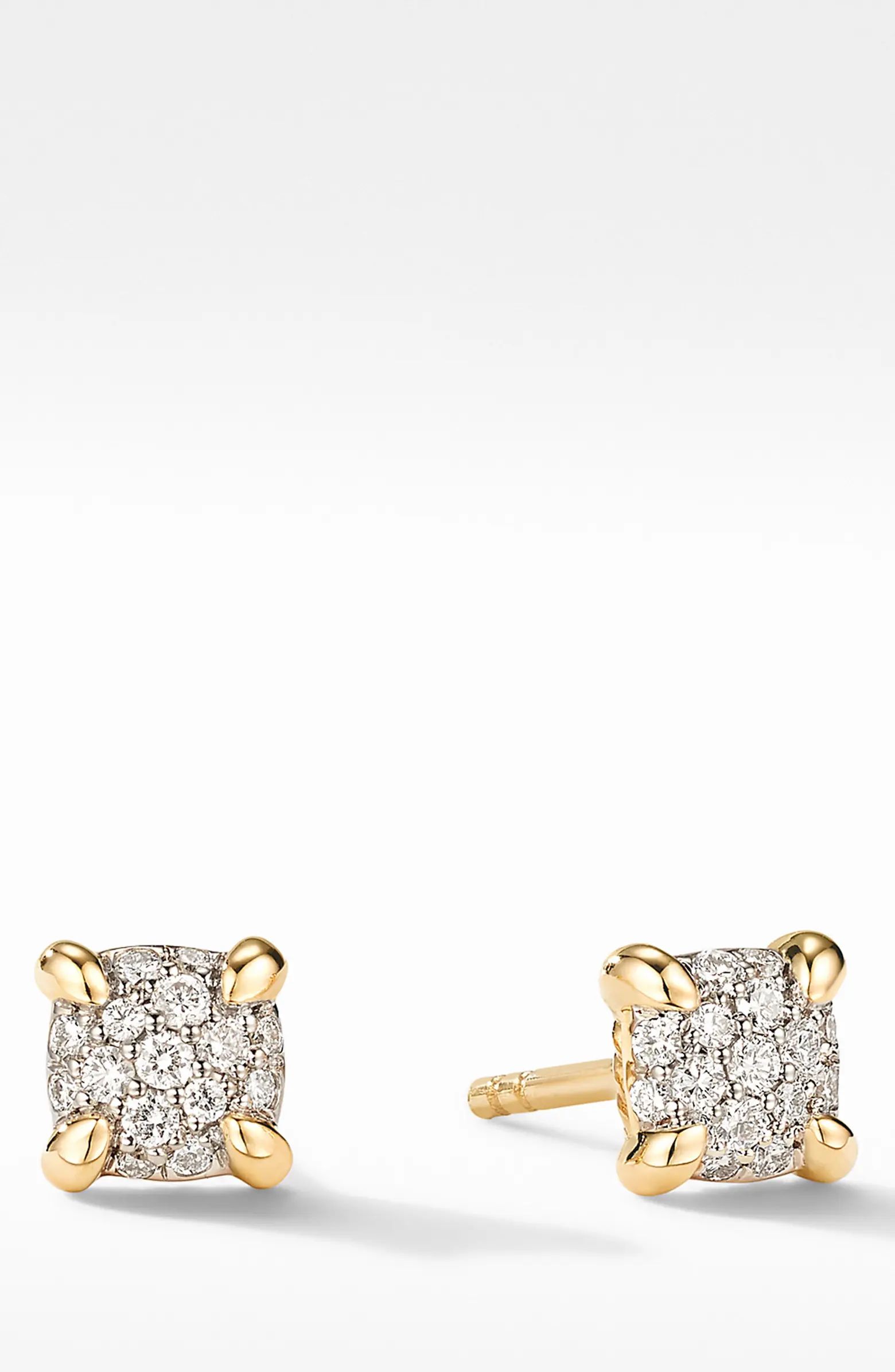 David Yurman Petite Chatelaine® 18K Gold & Diamond Stud Earrings | Nordstrom | Nordstrom