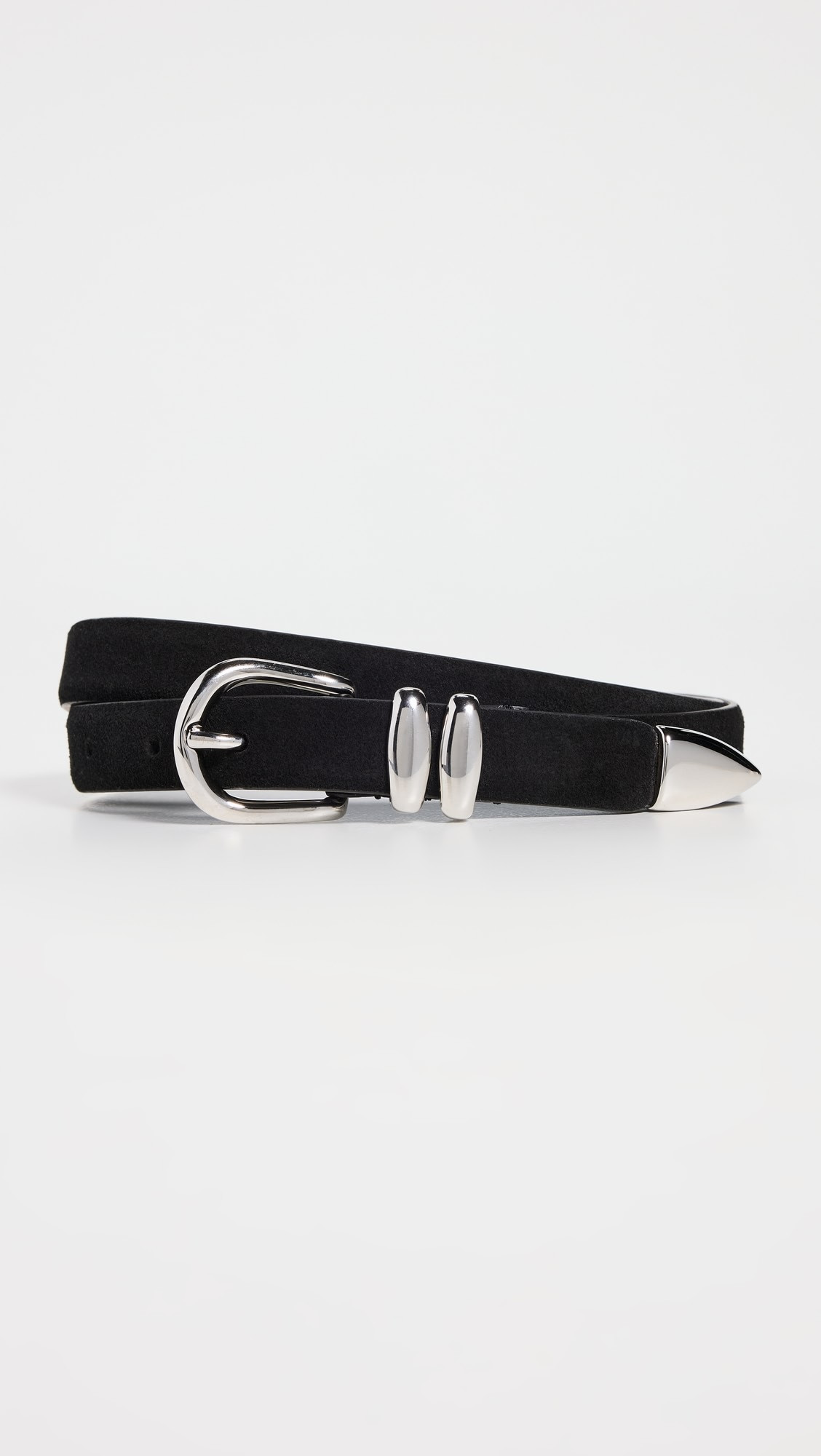 Skinny Double Fastener Leather Belt | Shopbop