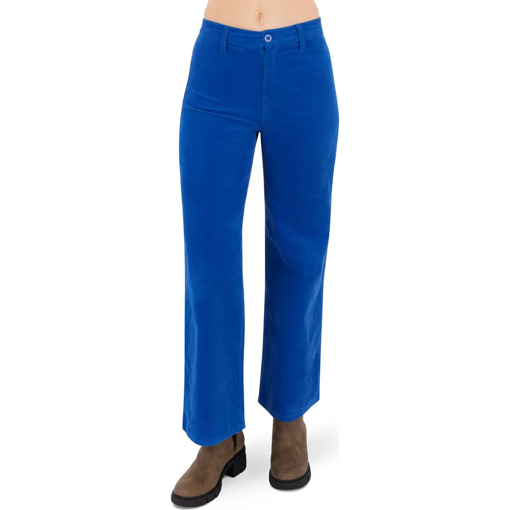 Hurley Wide Leg Corduroy Pants in Ocean Blue at Nordstrom, Size 27 | Nordstrom