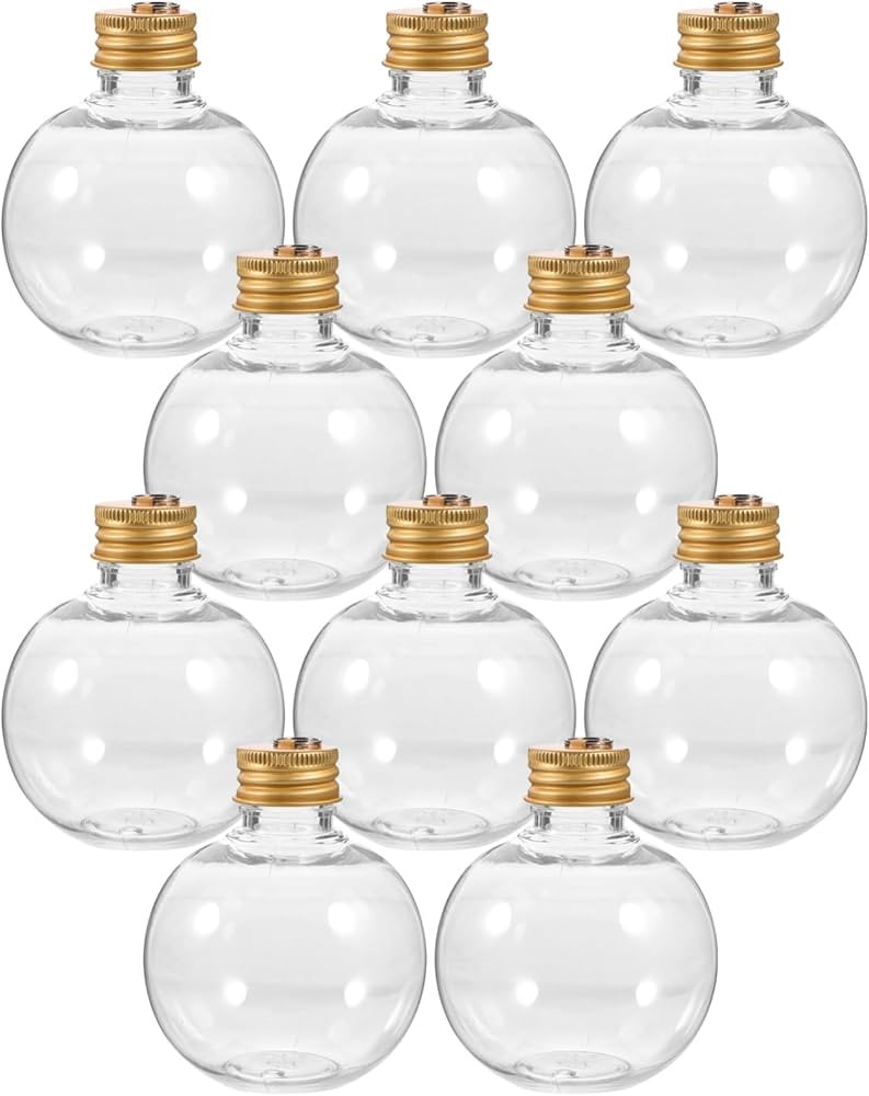 Tofficu 10pcs Christmas Spherical Bottle, Multi-function Juice Bottles, Plastic potion bottles fo... | Amazon (US)