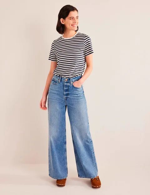 Mid Rise Slouch Wide Leg Jeans | Boden (UK & IE)