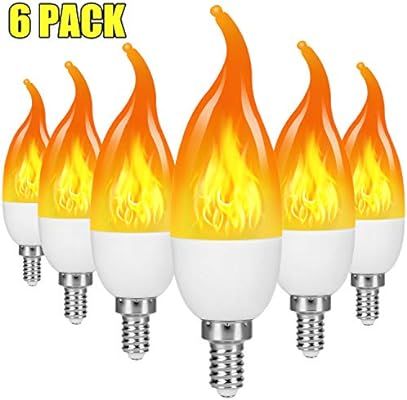 TOMTOO Christmas LED Flame Effect Light Bulbs - 4 Modes with Upside Down Effect - E26 Base LED Fl... | Amazon (US)