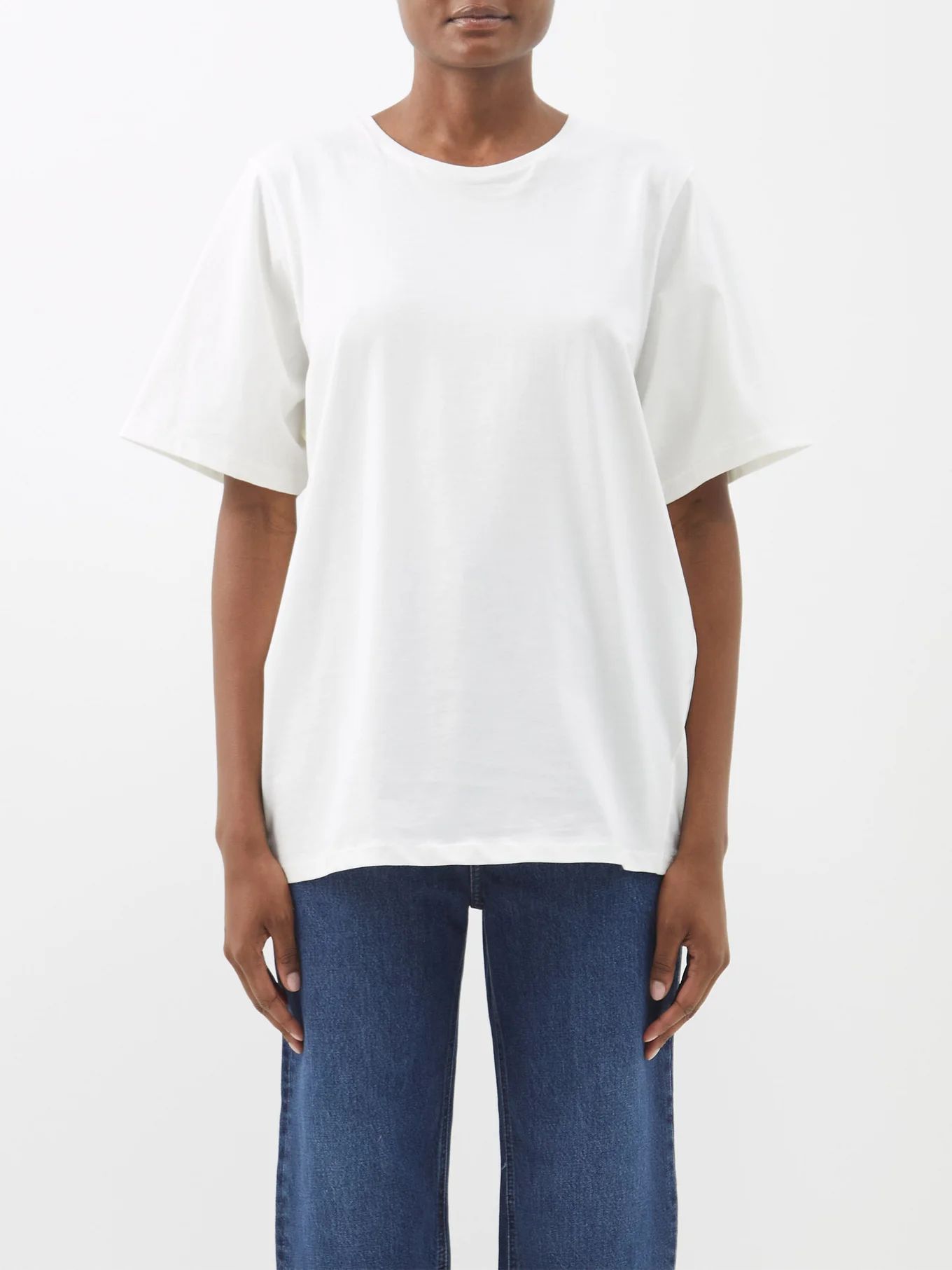 Oversized organic-cotton jersey T-shirt | Totême | Matches (US)