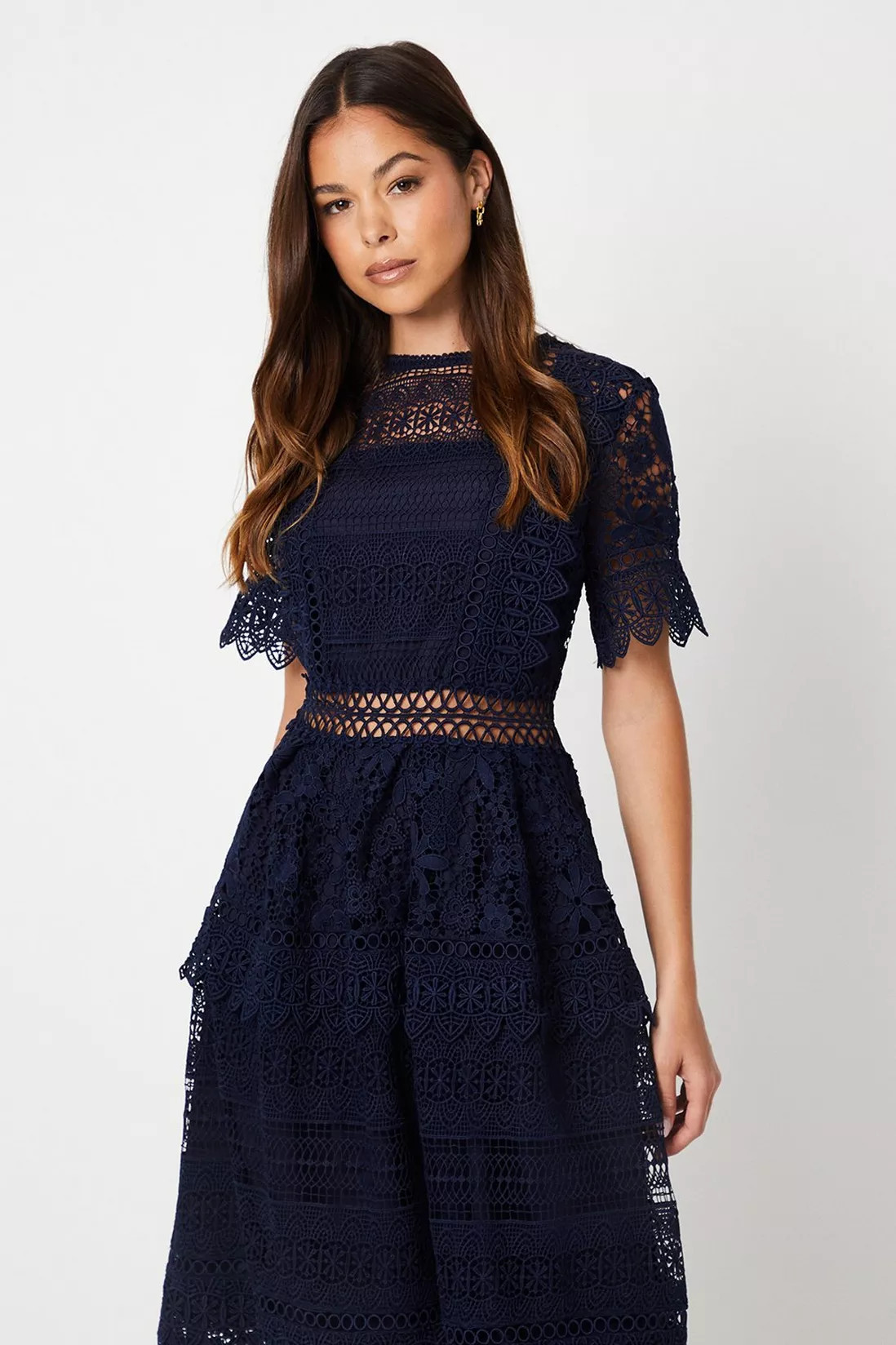 Dresses | Lace Mix Midi Dress | Coast | Coast UK & IE