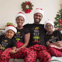 Christmas Elf | Family Shirts Matching Pajamas Personalized | Etsy (US)