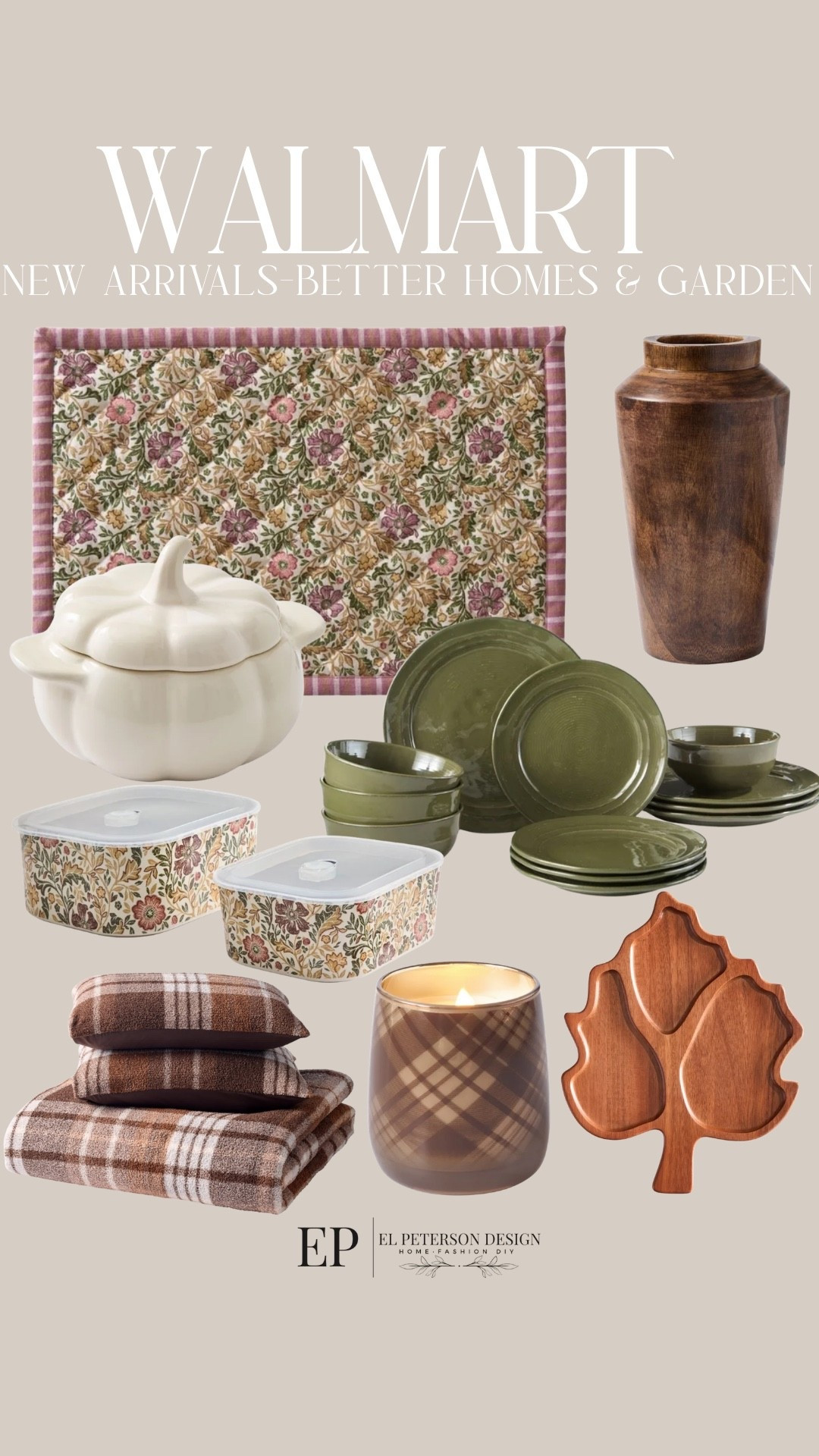 Walmart
Better Homes & Garden
New arrivals
Dish set 
Vase
Candle
Condiment dish
Bed set
Food storage containers

#LTKHome