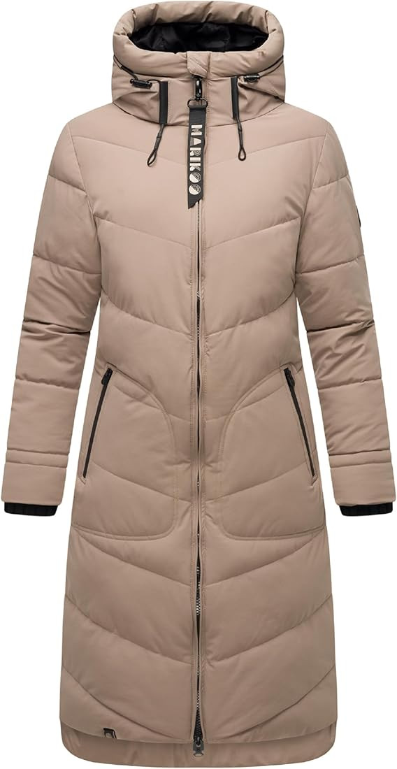 Marikoo Women's Long Quilted Jacket for Winter | Puffy Winter Coat in Knee-Length | Ladies’ Coa... | Amazon (US)