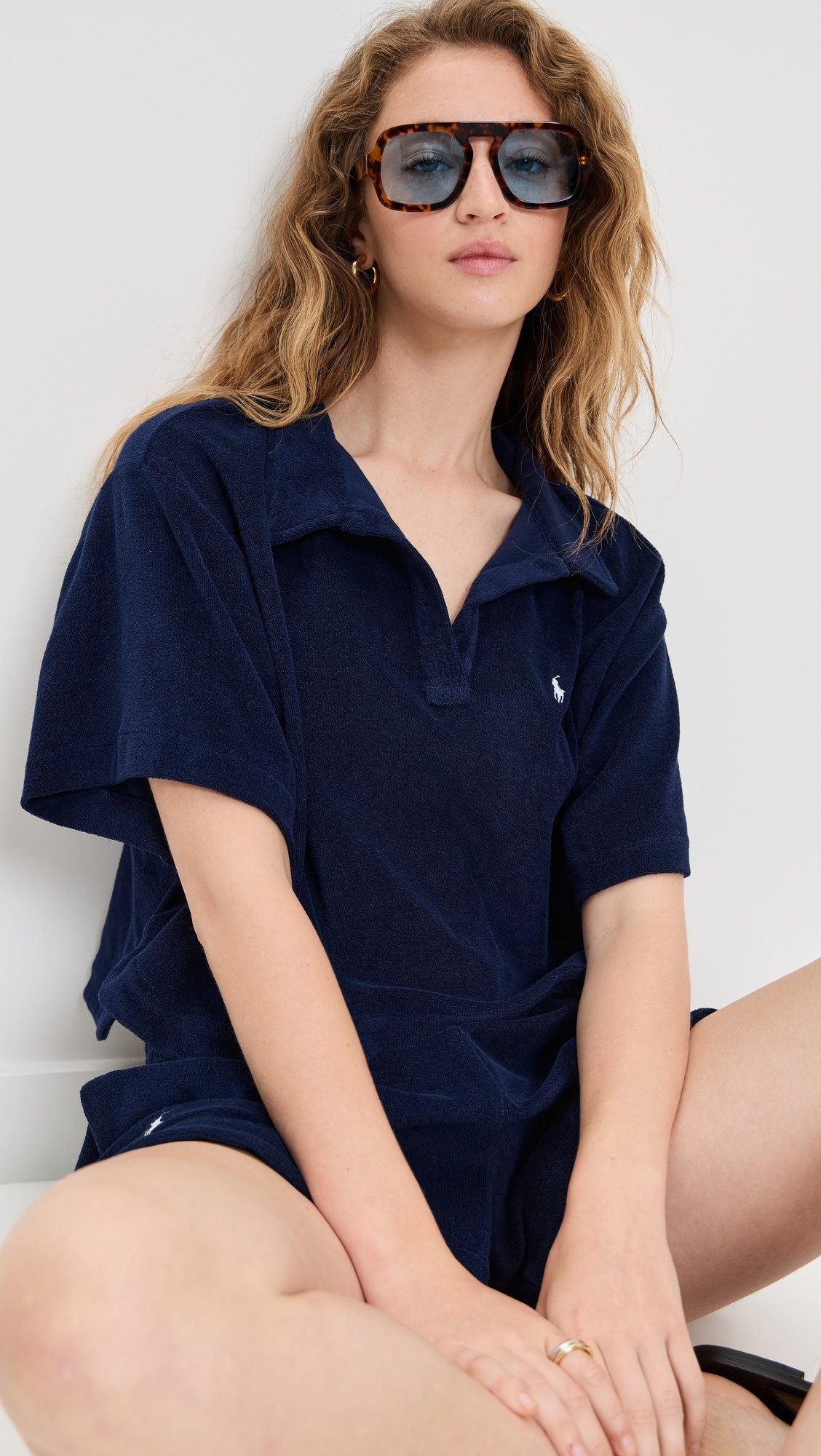 Terry Collar Shirt & Short Set | Shopbop