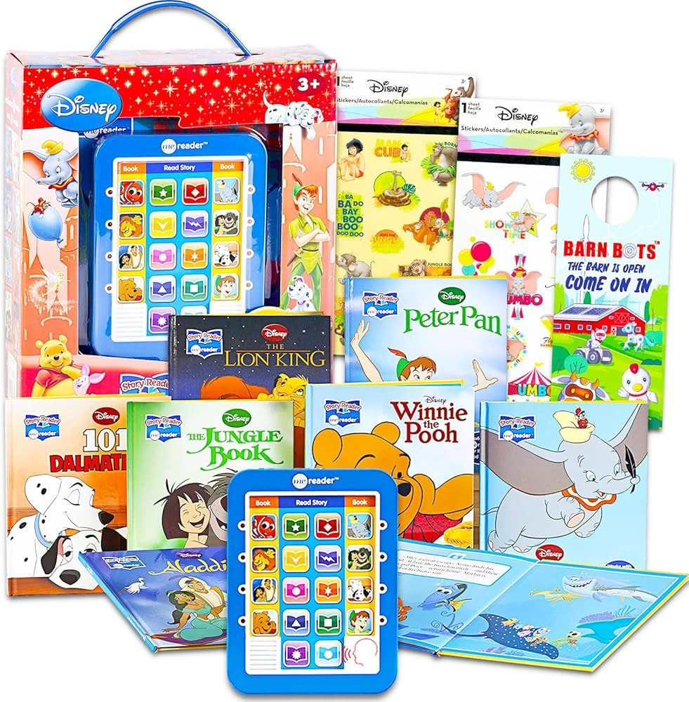 Classic Disney Read Along Books for Kids - Bundle with 8 Read Aloud Books and Electronic Reader P... | Amazon (US)