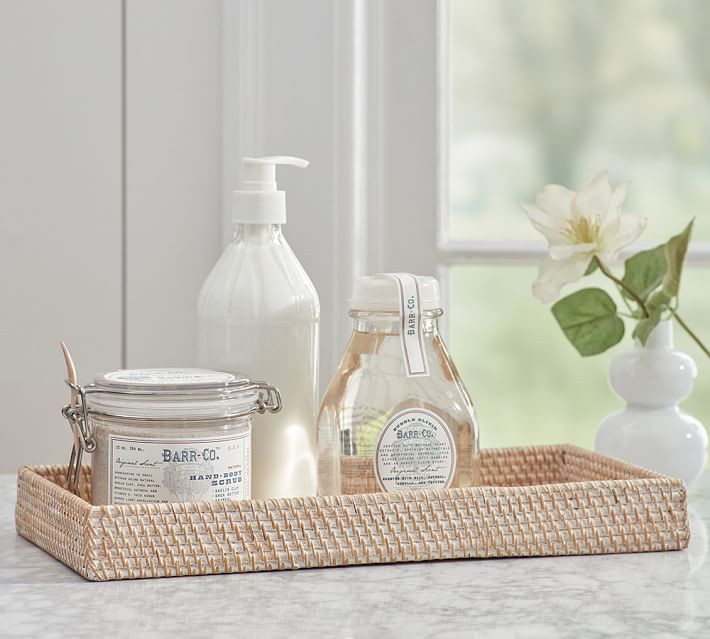 Tava Handcrafted Rattan Bathroom Accessories | Pottery Barn (US)