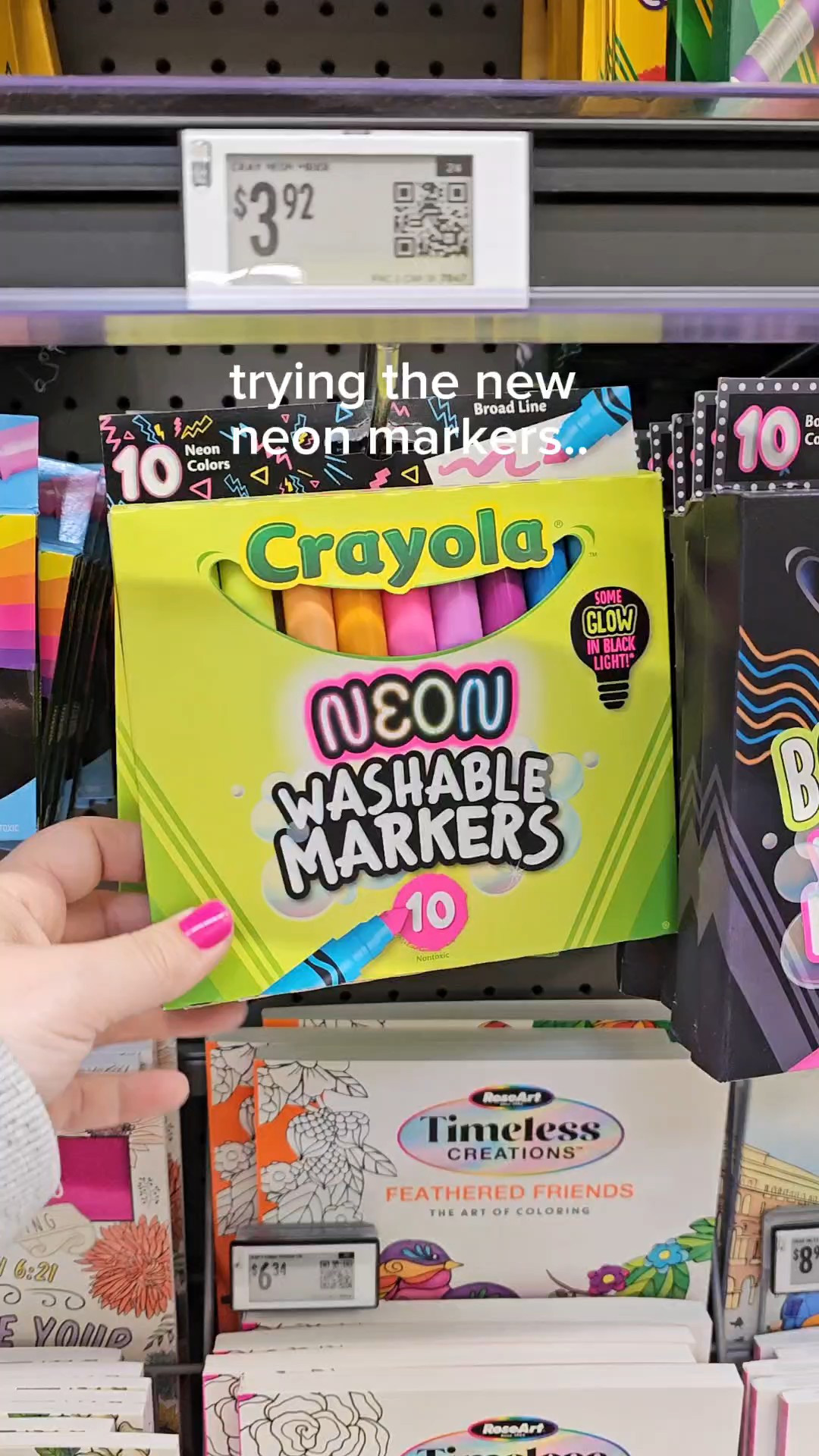 New neon markers that glow with a blacklight! 

