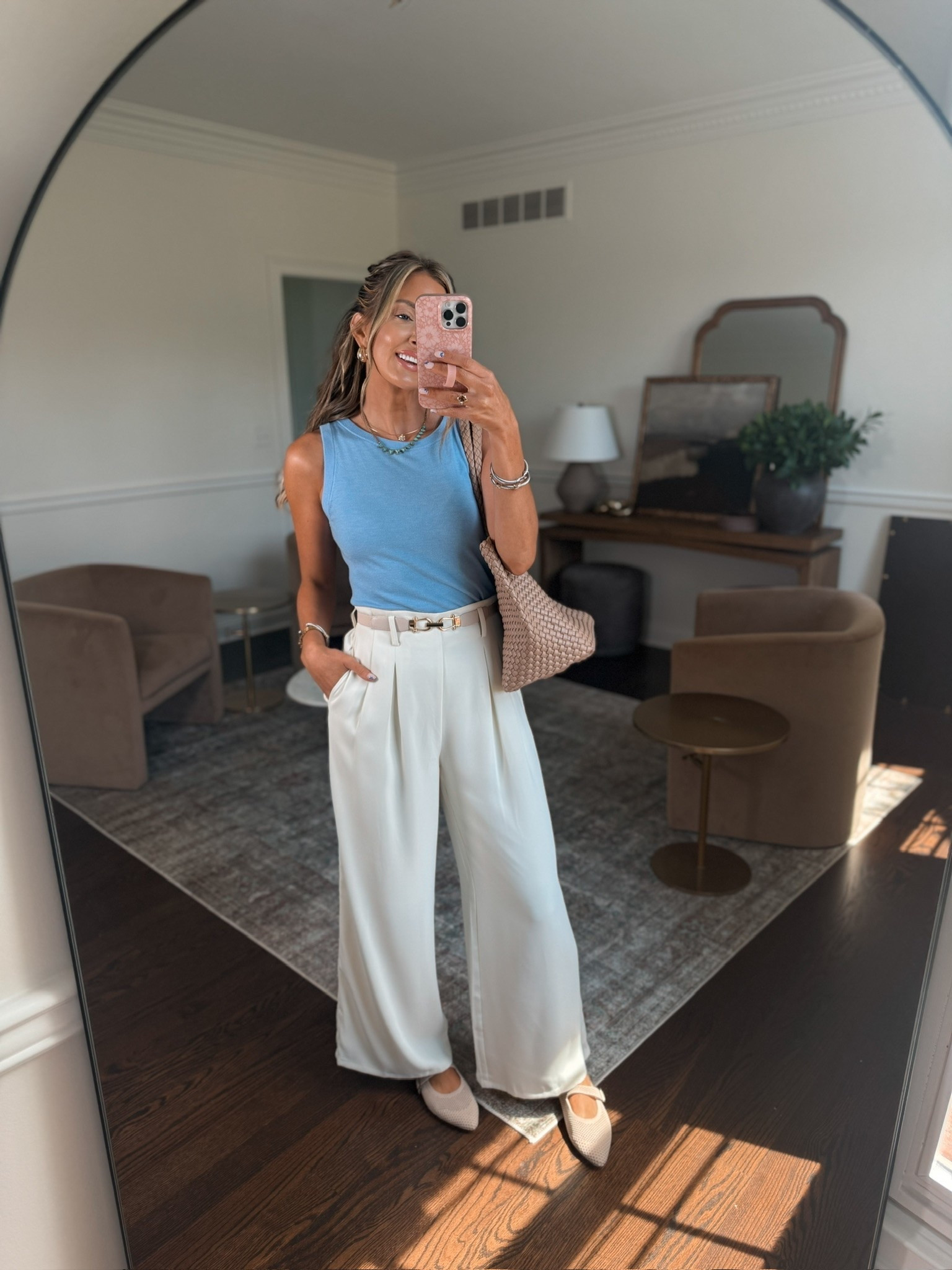 Summer office outfit idea! Light and breezy tops and work pants.

#LTKootd #LTKdayinmylife #LTKWorkwear