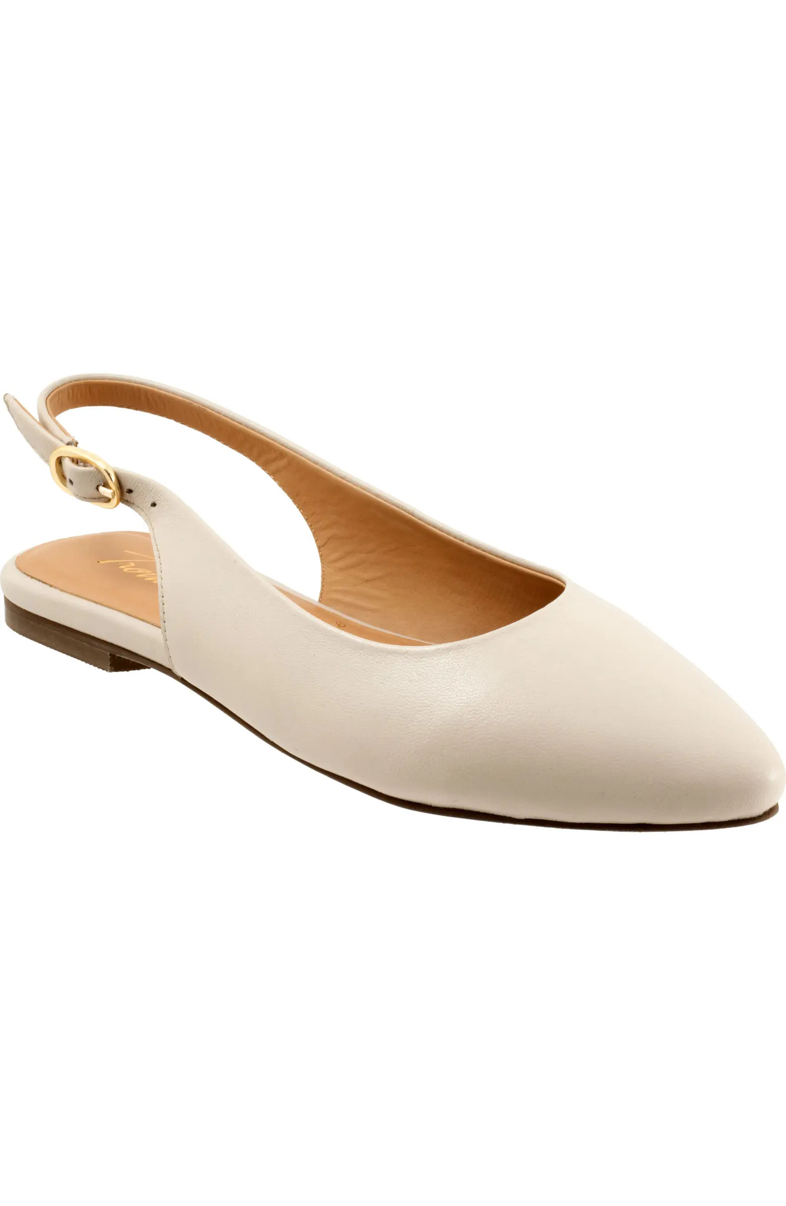 Evelyn Pointed Toe Slingback Flat - Multiple Widths Available (Women) | Nordstrom