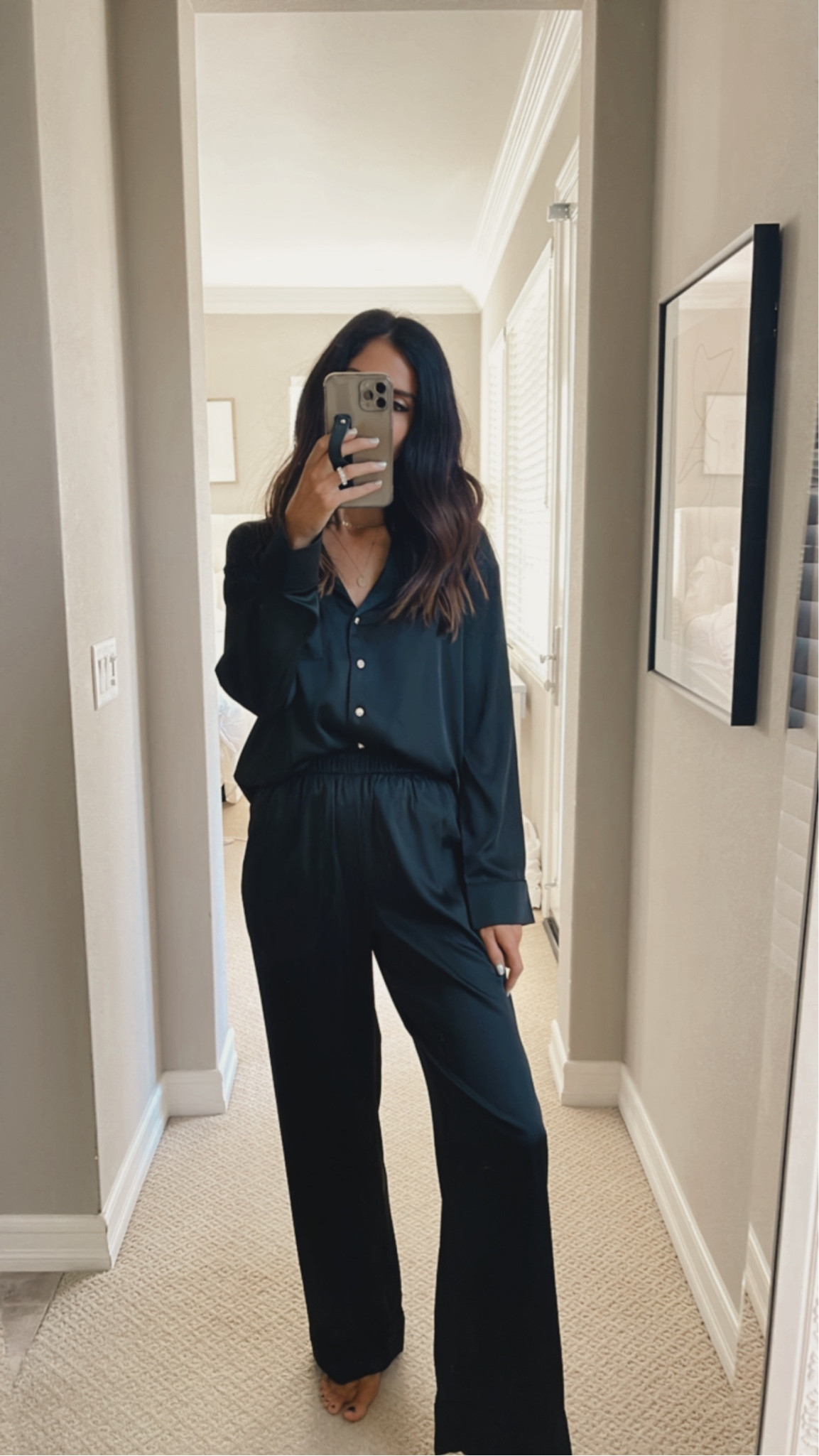 I’m just shy of 5’7 wearing the size XS Pajama set and currently on sale! Under $50, StylinByAylin 

#LTKunder100 #LTKCyberweek #LTKSeasonal