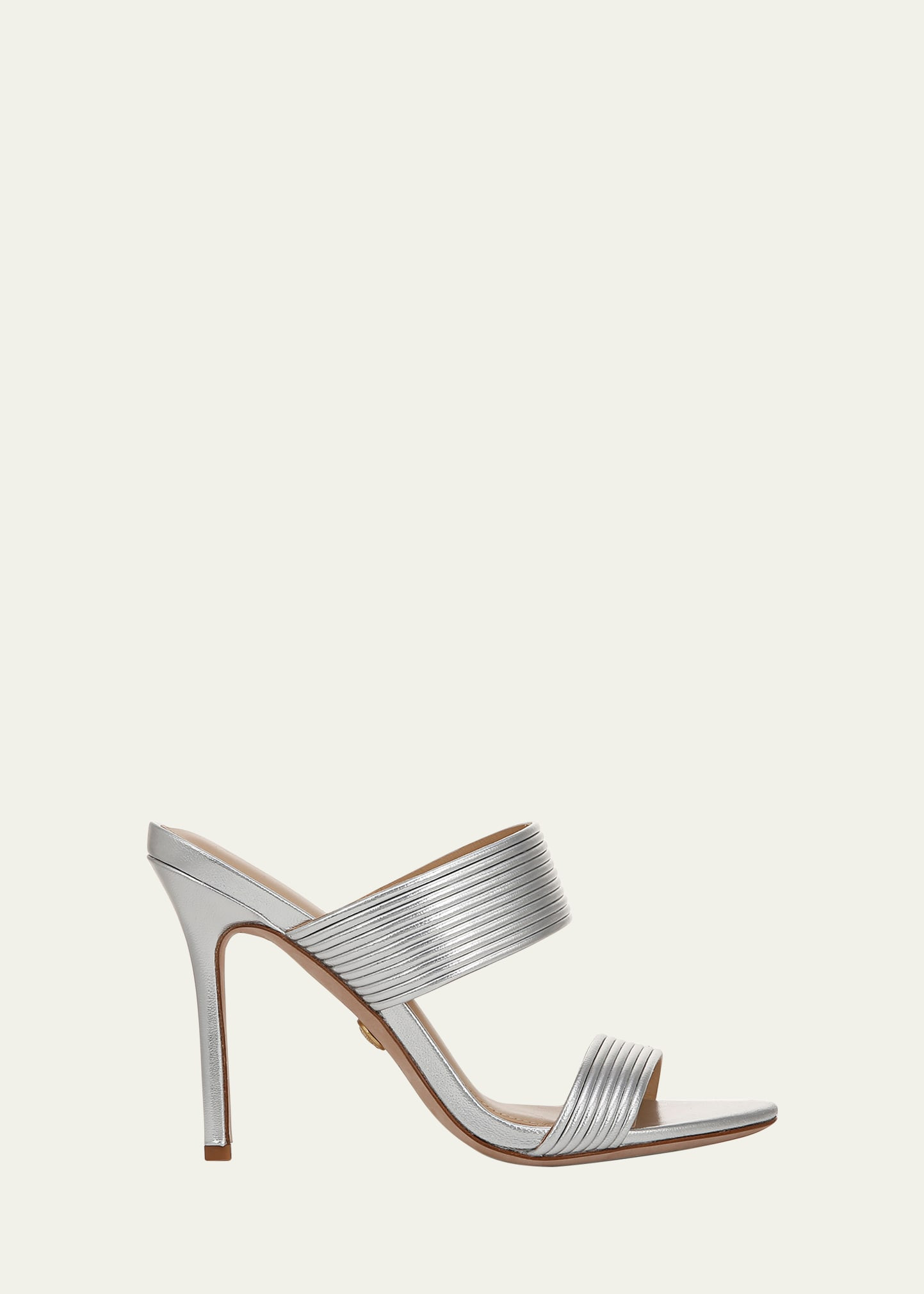 Veronica Beard Asha Metallic Dual-Band Slide Sandals | Bergdorf Goodman