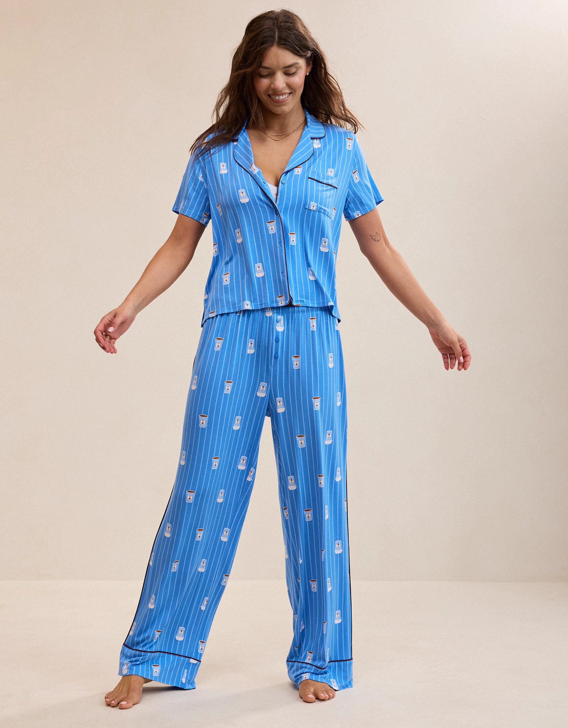 OVERSLEPT by Aerie Real Soft\u00ae Piping PJ Pant | Aerie