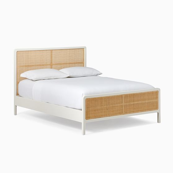 Ida Bed, Queen, White Natural | West Elm (US)