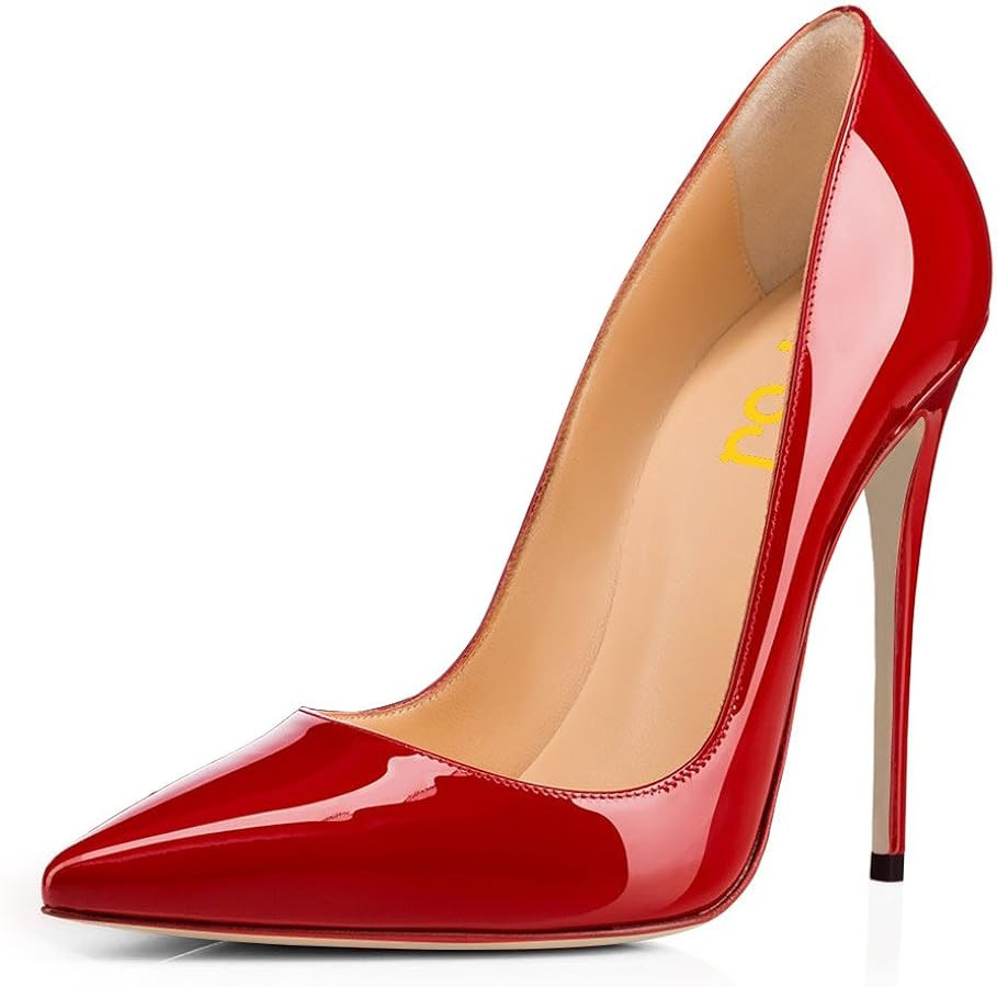 FSJ Women Formal Pointed Toe Pumps High Heel Sexy Stilettos Slip On Office Cute Evening Dress Sho... | Amazon (US)