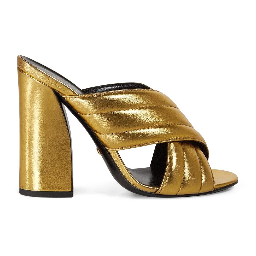 Metallic crossover sandal | Gucci (US)