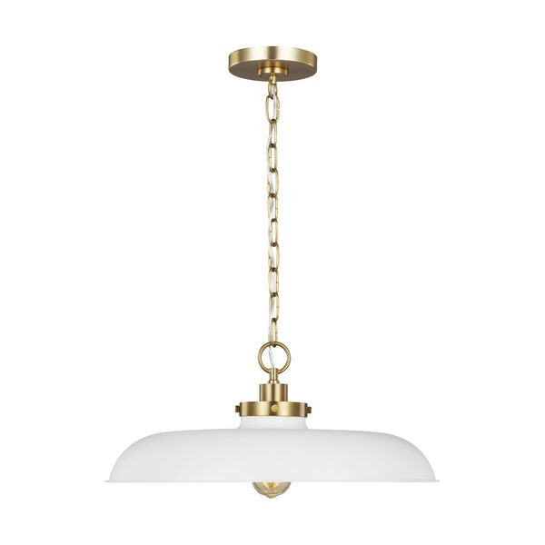 Wellfleet Matte White 20-Inch One-Light Pendant | Bellacor
